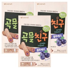 아이배냇 곡물친구 과자, 블루베리, 40g, 3개