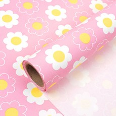 POPO FANCY 花卉捲筒包裝紙, 粉紅色, 1個