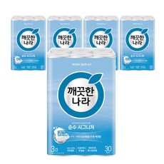 KleanNara 可綠納樂 SOONSOO SIGNATURE 3層捲筒衛生紙, 27m, 30捲, 5袋
