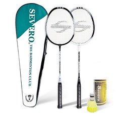 Severo 羽球拍2支 羽球2顆 全罩式拍套, BNW100, 1套