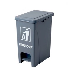 Fabulous Vince 腳踏式垃圾桶 30公升, 深灰色