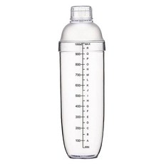 bargogo 胖胖雪克杯 手打檸檬茶專用 PC材質 耐熱130度 耐冷10度 1000ML, 透明色, 1個