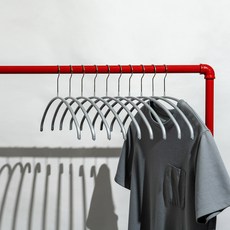 MAWA 防滑衣架 Economic 46P 圓肩 針織衫 開襟衫用, 銀色, 10個