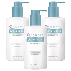 organic ground Squsqu孩童乳液, 300ml, 3瓶