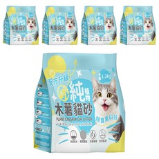 咪咪貓砂 純木薯貓砂/強力除臭黑科技植物貓砂, 1.2kg, 5包, 無香味
