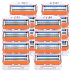 Living Manrep Gillette Fusion Power 兼容剃須刀刀片, 4個, 4入