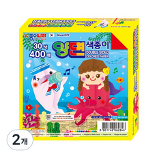 JONG IE NARA 雙面色紙 400入, 2個, 30色