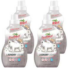 레드루트 세탁세제 바닐라코튼향 플러스 유아세제, 1L, 4개
