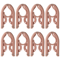 워니즈 出差旅行用便攜式折疊衣架, 8個, 粉紅色