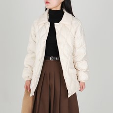 닷이프 여성용 파스텔 퀄팅 패딩 점퍼