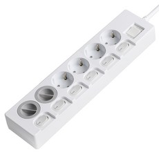 SWEET HOME 韓國製造 過載斷電 獨立開關 節能延長線 6孔 + 安全保護蓋 2p, 5m, 單一顏色, 1套