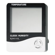 RONEVER LCD溫濕度顯示器 91g, 黑色 + 白色, 1個