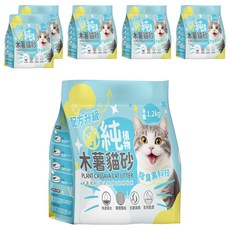 咪咪貓砂 純木薯貓砂/強力除臭黑科技植物貓砂, 1.2kg, 6包, 無香味