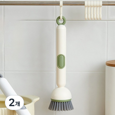 Yuyumi 廚房清潔旋轉式清潔劑鍋刷, 綠色, 2個