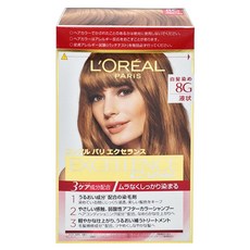 L'OREAL PARiS 巴黎萊雅 優媚霜三重護髮染髮霜 8g, 8G 蜜茶棕, 1盒