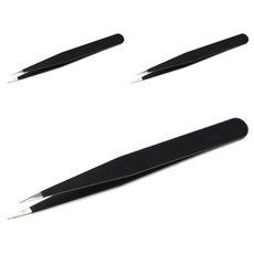 高級睫毛鑷子, 3個, 一字型