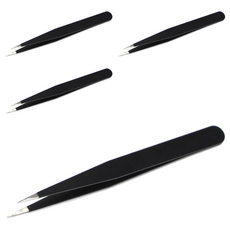 高級睫毛鑷子, 4個, 一字型