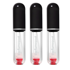 트라발로 퍼퓸팟 퓨어 펌핑식 충전 휴대용 향수공병 5ml, 블랙, 3개