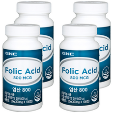 GNC 엽산 800, 100정, 4개