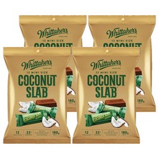 Whittaker's 迷你椰子牛奶巧克力, 180g, 4袋