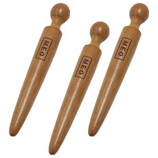 MEO 木按摩玫瑰木鉛筆刮痧, 3個, 單色