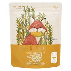 master mi 米大師 有機寶寶蔬菜餅, 玉米狸, 25g, 1包