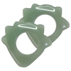 옥 괄사, 2개, 반지(BJ6-3)