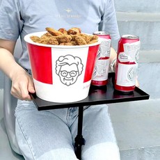 kkalkkeumdeohagi 棒球場便攜式折疊迷你托盤簡易桌 L, 單一顏色