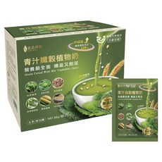 吉品保健 青汁纖穀植物奶 升級版, 30g, 12個裝, 1盒