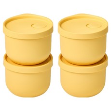 실리만 아이스웨이 실리콘 냉동 밥용기, 4개, 350ml