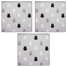 miffy 米飛 抹布 灰色 3條, 1組