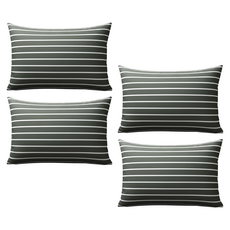 LoveCity 寢城之戀 超細舒柔棉透氣舒適可水洗印花枕, 夜華 墨綠色 + 白色, 4個