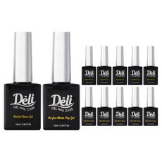 Deli Beauty Perfect Base Gel 10ml + Matte Top Gel 10ml 套裝, 單色, 6組