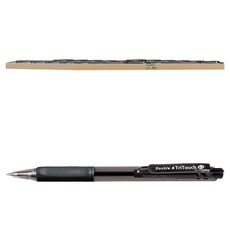 Double A 按壓式原子筆0.5mm, 黑色, 12支