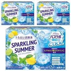 Hakugen Earth 白元 入浴劑 保濕炭酸 泡澡 酷涼款 Set 4種香味 (薄荷、檸檬、萊姆、草本) 12入, 540g, 3盒