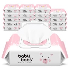 지앤티클린 베이비베이비 트윙클 아기물티슈 리필형 43gsm, 43g, 120매, 20개