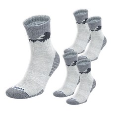 NEPA 男款 Mountain Peak 氣墊中筒襪 5雙組, 淺灰色, 1套