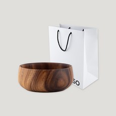 소소모소 우드웨어 이움 볼 19cm + 쇼핑백, 1개