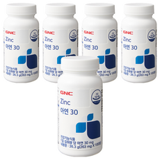 GNC 아연30, 100정, 5개