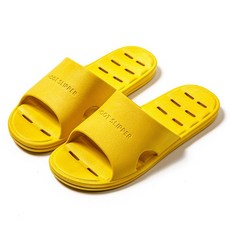 여성용 블럭마트 홈 PVC 미끄럼방지 욕실화, 옐로우, 1개