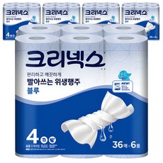 크리넥스 빨아쓰는 위생행주 블루, 72매, 30개