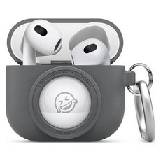 엘라고 에어팟 3 에어태그 스냅샷 행 케이스, 다크그레이, 1개