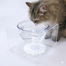 lingPet 寵物壓克力玻璃水碗 大型 單口