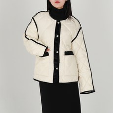 닷이프 여성용 필링 똑딱이 누빔 패딩