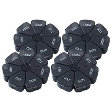 휴대용 알약케이스 블랙, 4개