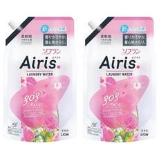 LION 獅王 Airis. 空氣感香氛柔軟精 303 櫻花 + 玫瑰花, 850ml, 2包