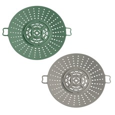 FLaITO 矽膠蒸盤 軍綠色+灰色, 24.2cm, 1套