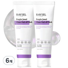 RAVIEL 紫色珠寶去角質撕拉面膜, 1條, 6條
