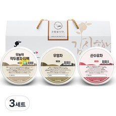 단심 건강차 3종 선물세트, 3세트, 작두콩차 10p + 우엉차 10p + 산수유차 10p