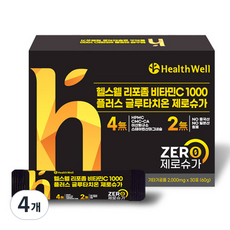 헬스웰 리포좀 비타민C 1000 플러스 글루타치온 제로슈가 30p, 60g, 4개